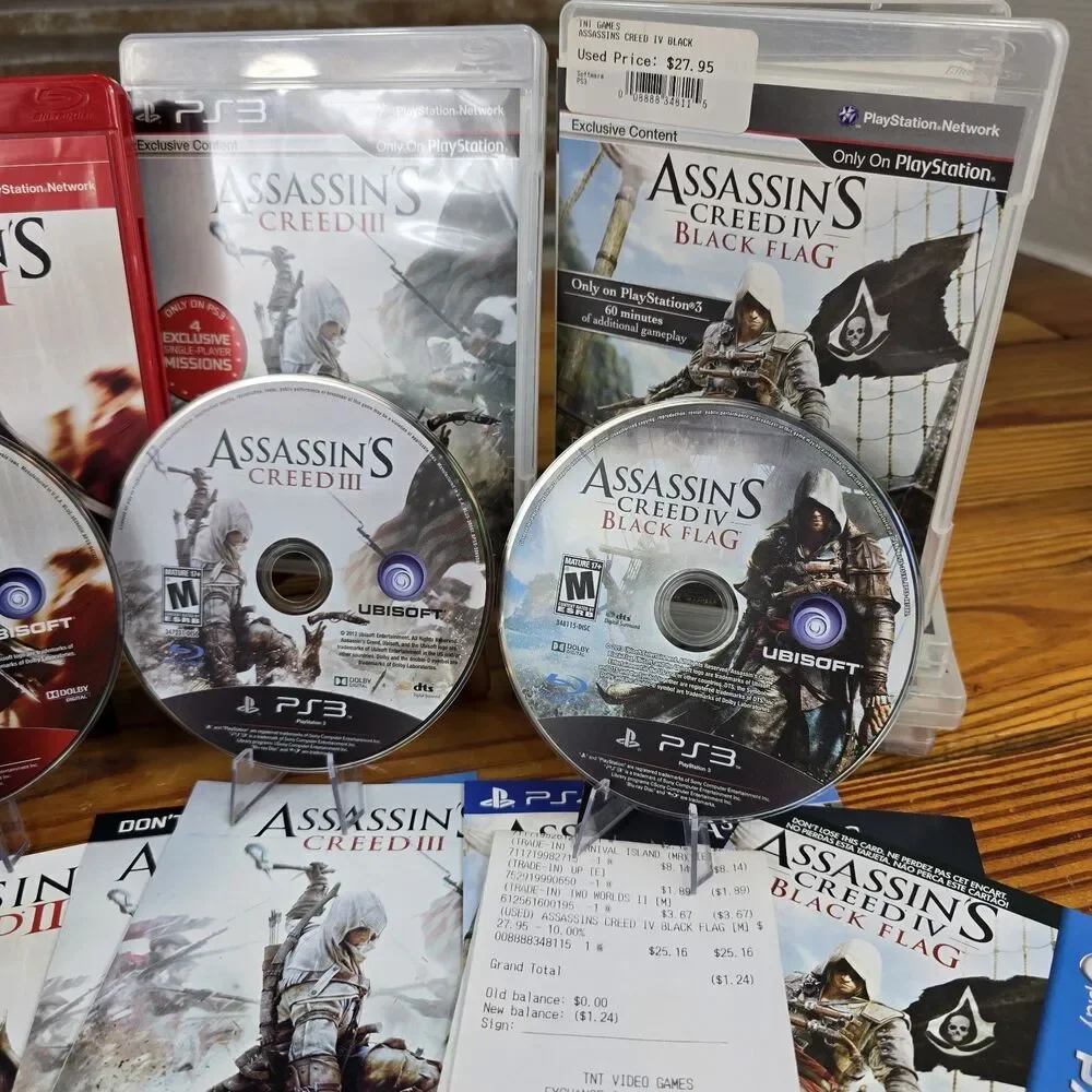Assassins Creed Lot of 4 (Sony Playstation 3) All CIB Complete and MINTY!